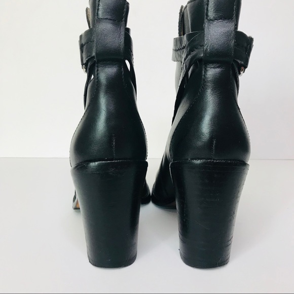 Coach Kasandra Black Leather Ankle Boots Booties 7 - Picture 4 of 7